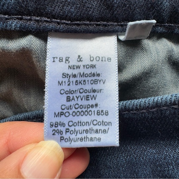 Rag and Bone Fit 3 Athletic Classic Button Fly Jeans in Bayview Size 30x32 - Picture 8 of 9
